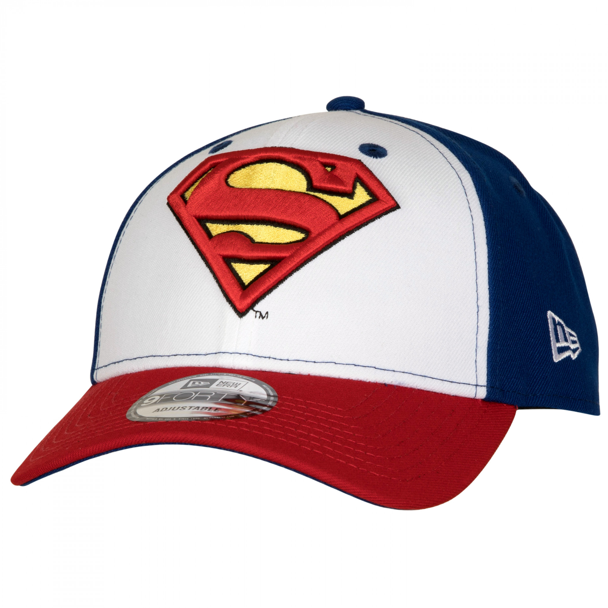 Superman Logo Red White and Blue New Era 9Forty Adjustable Hat